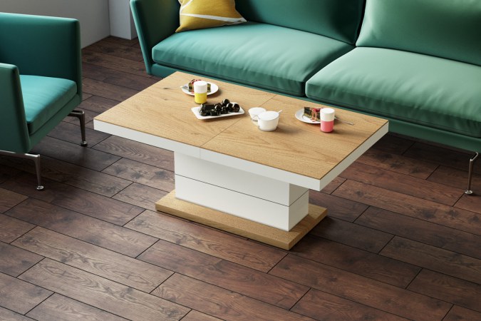 MATERA LUX coffee table (high gloss/super matt/wood-like decor)