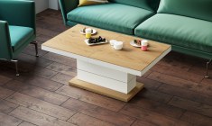 MATERA LUX coffee table (high gloss/super matt/wood-like decor)