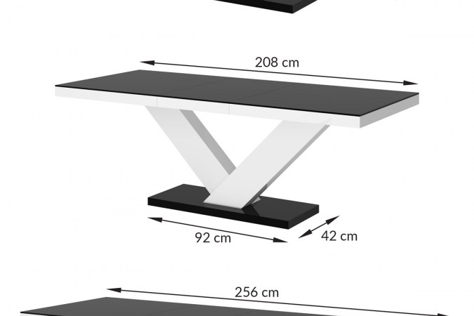 VICTORIA 160 table (high gloss / super matt)