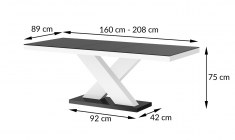 XENON 160 table (high gloss / super matt)