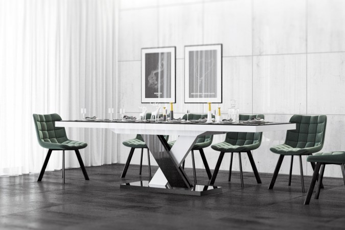 XENON LUX table (high gloss / super matt) 160-256 cm