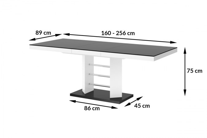 LINOSA LUX table (high gloss/super mat/different colours) 160-260 cm