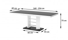 LINOSA LUX table (high gloss/super mat/different colours) 160-260 cm