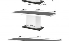 AMIGO 160 table (high gloss)