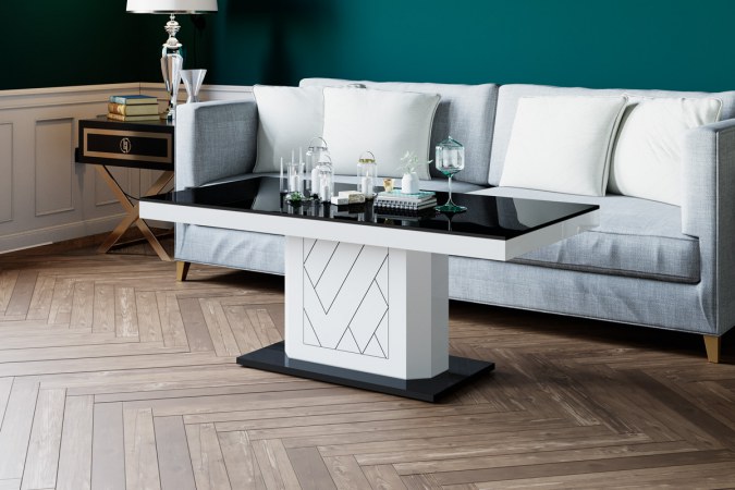RIVIA MINI coffee table (high gloss/super matt) 120-170 cm