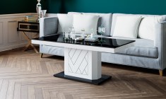RIVIA MINI coffee table (high gloss/super matt) 120-170 cm