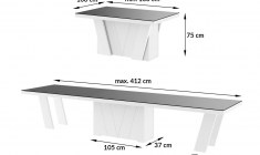 GRANDE 160 table (high gloss / super matt)