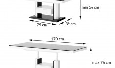 QUADRO MAX coffee table (high gloss/different colours)