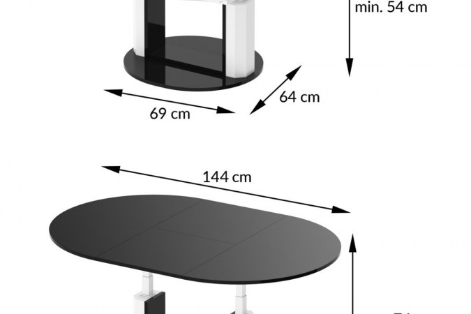 PRIMO LUX coffee table (different colours)