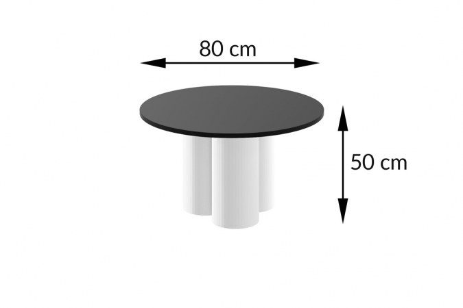 RAVEO MINI Round Coffee Table (high gloss / super matt)