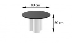 RAVEO MINI Round Coffee Table (high gloss / super matt)